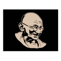 Carte postale de portrait de Mahatma Gandhi cartes postales