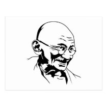 Carte postale de portrait de Mahatma Gandhi cartes postales