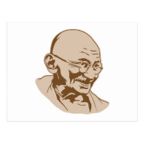 Carte postale de portrait de Mahatma Gandhi cartes postales