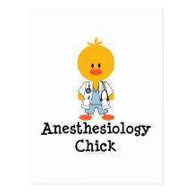 Carte postale de poussin d'anesthésiologie