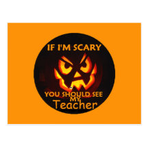Carte postale de PROFESSEUR de Halloween