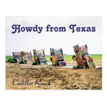 Carte postale de ranch de Cadillac