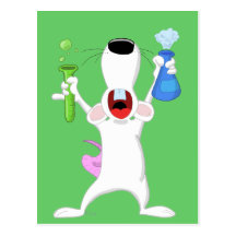 Carte postale de rat de laboratoire de tube à essa