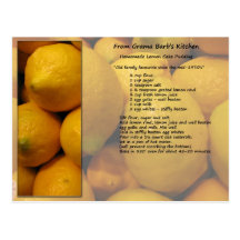 Carte postale de recette de citron