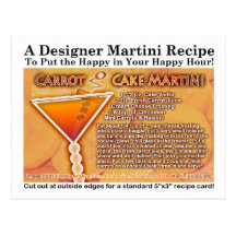 Carte postale de recette de Martini de gâteau à la