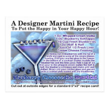 Carte postale de recette de Martini de gâteau au f