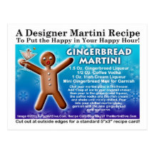 Carte postale de recette de Martini de pain d'épic
