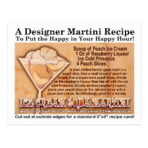 Carte postale de recette de Martini de soude de cr