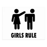 Carte postale de règle de filles
