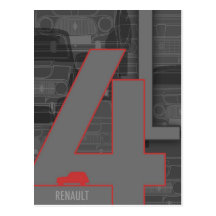 Carte postale de Renault 4L