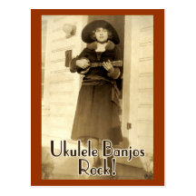Carte postale de roche de banjos d'Uke