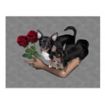 Carte postale de roses de chiwawa