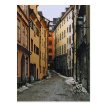 Carte postale de rue de Stockholm