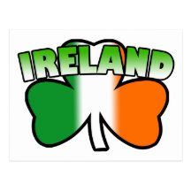 Carte postale de shamrock de l'Irlande