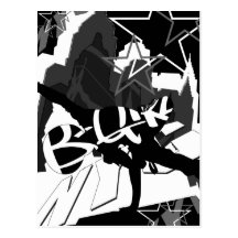 Carte postale de silhouette de danseur de coupure 
