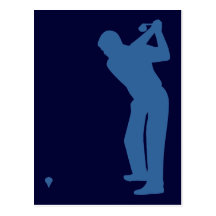 Carte postale de silhouette de golf