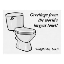 Carte postale de toilette