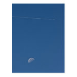 Carte postale de traînée de lune et de vapeur
