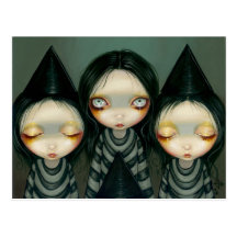 Carte postale de "trois soeurs de Witchy"