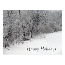 Carte postale de vacances de Noël en bois de Milou