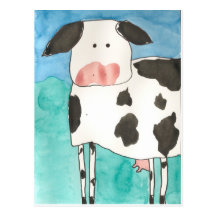 Carte postale de vache