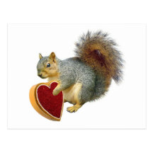 Carte postale de Valentine d'écureuil