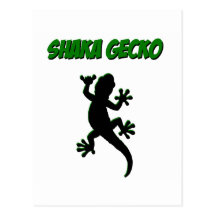 Carte postale de verticale de Gecko de Shaka