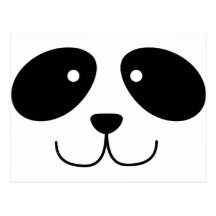 Carte postale de visage de panda