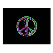 Carte postale de Yin-Yang de signe de paix