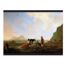 Carte postale des bergers de Cuyp