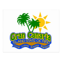 Carte postale d'état d'esprit de Canaria de mamie