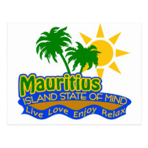 Carte postale d'état d'esprit des Îles Maurice