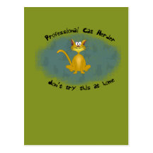 Carte postale drôle de berger de chat