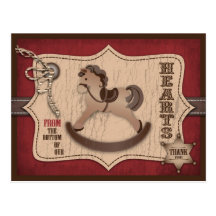Carte postale du bébé TY de cowboy