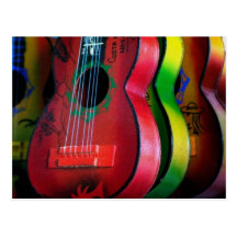 Carte postale du Mexique de guitares de jouet