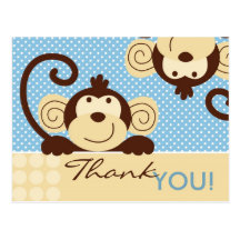 Carte postale du singe TY de mod