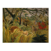 Carte postale du tigre de Rousseau
