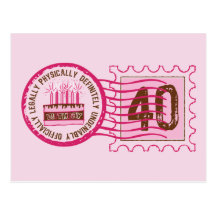 Carte postale du timbre 40 d'anniversaire