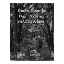 Carte postale effrayante d'invitation de Halloween