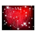 Carte postale électrique d'amour