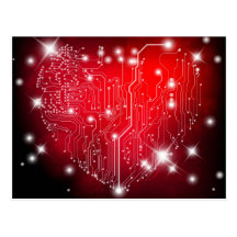 Carte postale électrique d'amour