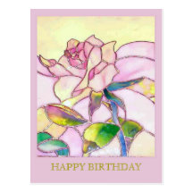 Carte postale élégante de joyeux anniversaire de r