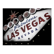 Carte postale fanée de signe de Vegas