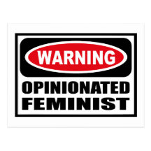 Carte postale FÉMINISTE PERSISTANTE d'avertissemen