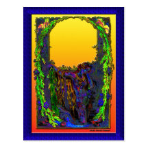 Carte postale florale de lever de soleil de sirène