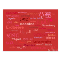 Carte postale - fraise