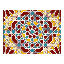 Carte postale géométrique islamique de motifs