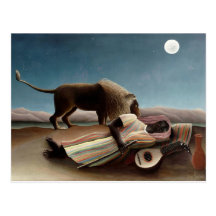 Carte postale gitane du sommeil de Rousseau