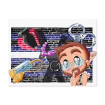 carte postale Greedy Poppo Leather Version cartes postales