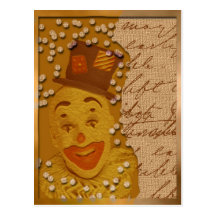 Carte postale heureuse de clown